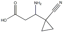 Cyclopropanepropanoic  acid,  -bta--amino-1-cyano- 结构式