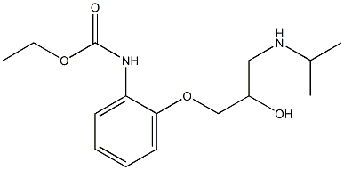CARBAMIC ACID, (2-(2-HYDROXY-3-((1-METHYLETHYL)AMINO)PROPOXY)PHENYL)-,  ETHYL EST 结构式