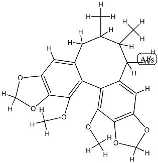 5,6,7,8-Tetrahydro-13,14-dimethoxy-6,7-dimethylcycloocta[1,2-f:3,4-f']bis[1,3]benzodioxol-5-ol Structure