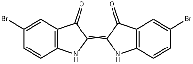 5,5'-ジブロモ-Δ2,2'-ビ[2H-インドール]-3,3'(1H,1'H)-ジオン 化学構造式