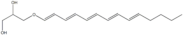 1-(1-glycero)tetradeca-1,3,5,7,9-pentaene 结构式