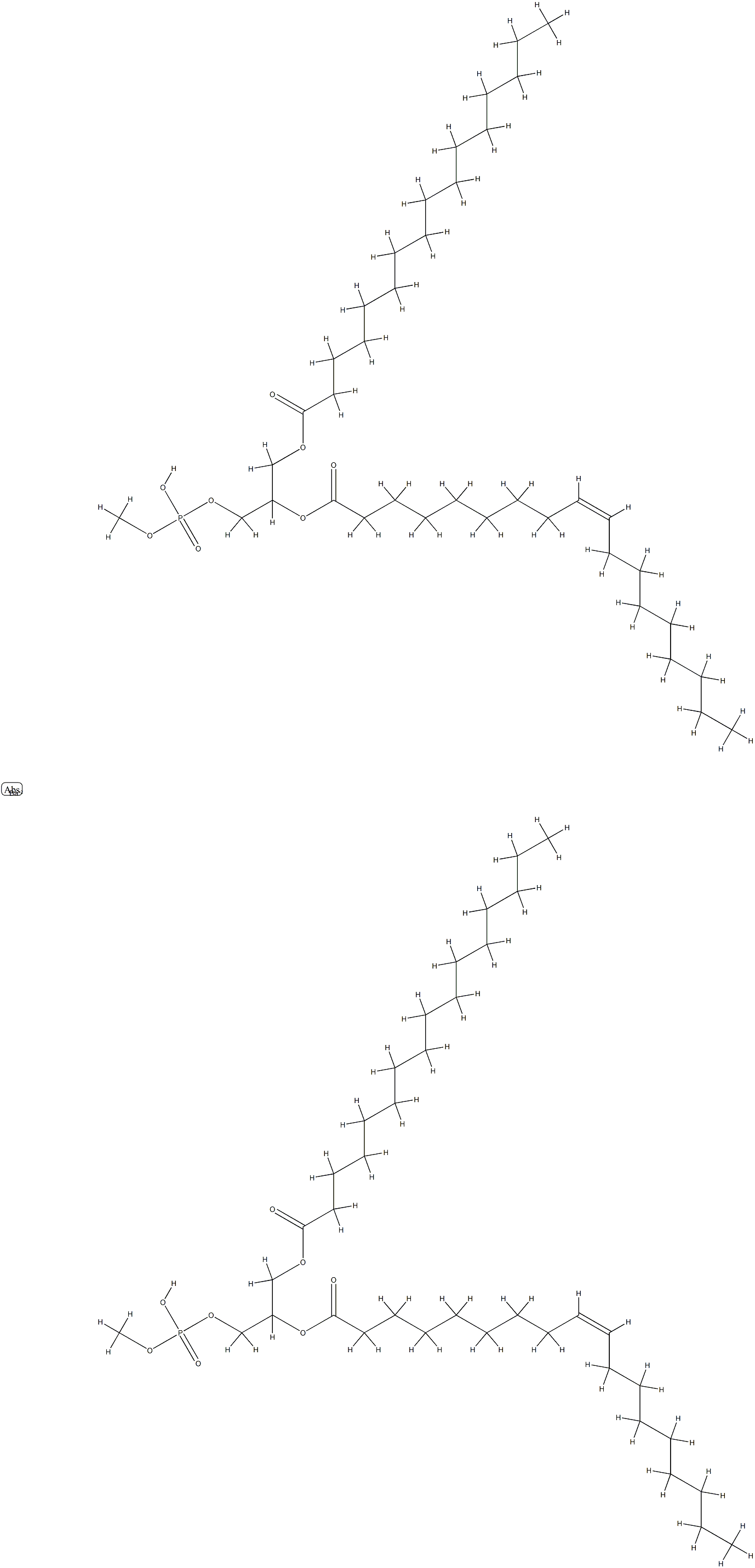 barium bis[(±)-1-[[(methoxyoxidophosphinyl)oxy]methyl]-2-[(1-oxohexadecyl)oxy]ethyl] dioleate  Structure