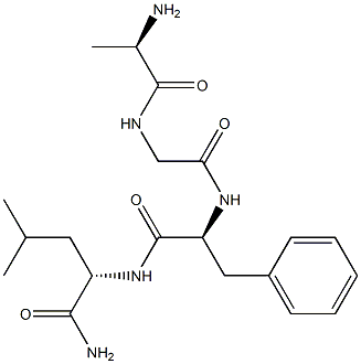 enkephalinamide-Leu, de-Tyr(1)-Ala(2)- 结构式
