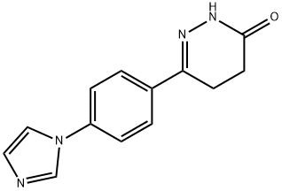 6-[4-(1H-イミダゾール-1-イル)フェニル]-4,5-ジヒドロピリダジン-3(2H)-オン 化学構造式