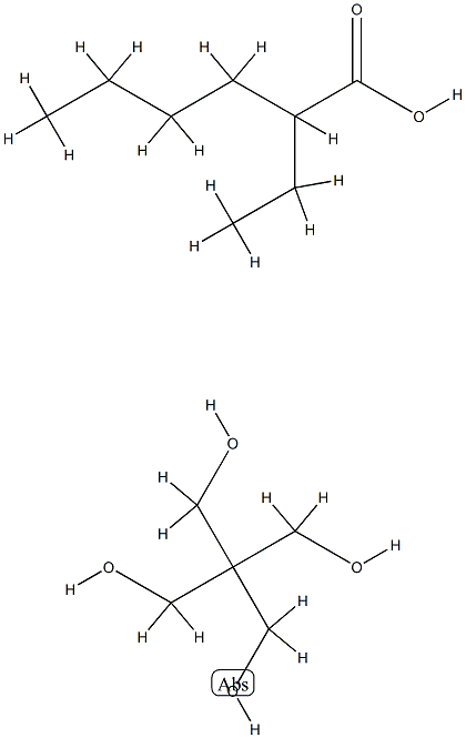 2,2-bis(Hydroxymethyl)-1,3-propanediol-2-ethylhexanoate Struktur