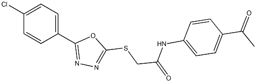 N-(4-acetylphenyl)-2-{[5-(4-chlorophenyl)-1,3,4-oxadiazol-2-yl]sulfanyl}acetamide|