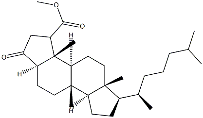 2-carbomethoxy-A-nor-5 alpha-cholestan-3-one 结构式