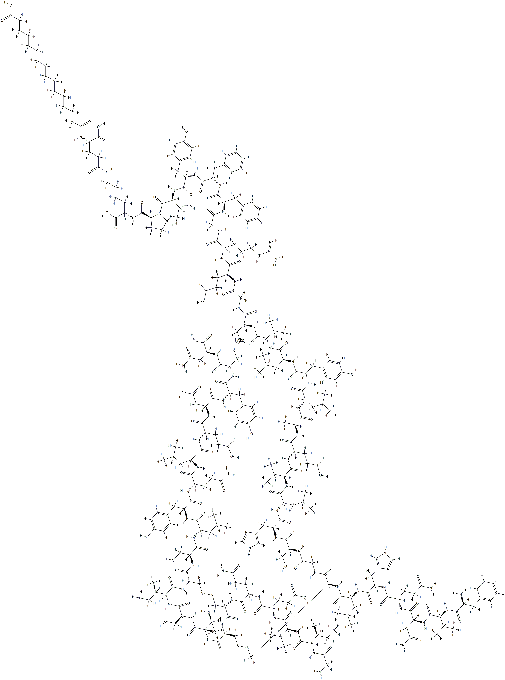 Insulin degludec Structure