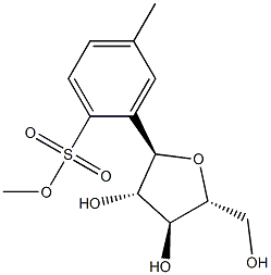 2,5-anhydro-1-O-(4-tolylsulfonyl)mannitol 结构式