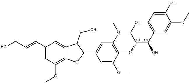 苏式-愈创木基 BETA-O-4'-脱氢二芥子醇基醚,844637-85-0,结构式