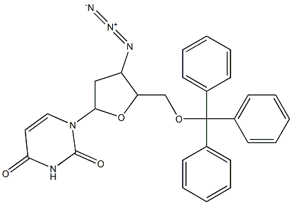 Uridine, 3'-azido-2',3'-dideoxy-5'-O-(triphenylMethyl)- 结构式