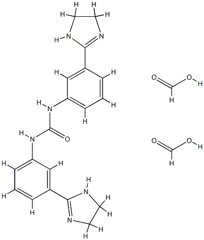 formic acid, compound with N,N'-bis[3-(4,5-dihydro-1H-imidazol-2-yl)phenyl]urea (2:1) 结构式