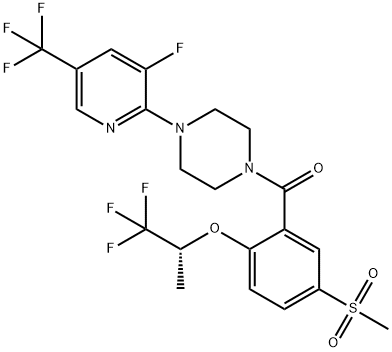 RO4917838 (R enantioMer)|[4-(3-氟-5-三氟甲基吡啶-2-基)哌嗪-1-基][5-甲基磺酰基-2-[((R)-2,2,2-三氟-1-甲基乙基)氧基]苯基]甲酮
