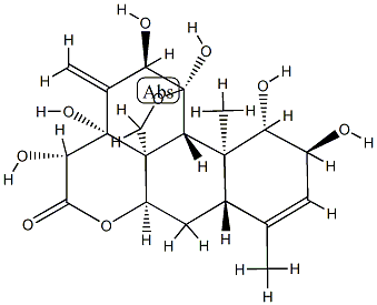 Picrasa-3,13(21)-dien-16-one, 11,20-epoxy-1,2,11,12,14,15-hexahydroxy- , (1beta,2alpha,11beta,12alpha,15beta)- 结构式
