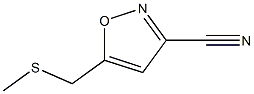 3-Isoxazolecarbonitrile,5-[(methylthio)methyl]-(9CI) 结构式
