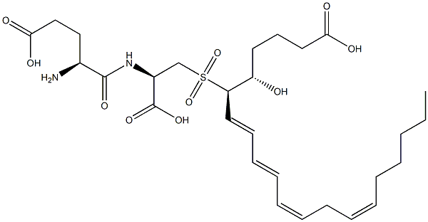5(S)-Hydroxy-6(R)-gamma-glutamylcysteinyl-7,9-trans-11,14-cis-eicosate traenoic acid-S,S-dioxide|化合物 T32681