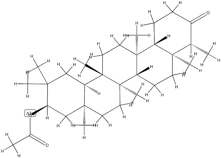21-acetoxyfriedelan-3-one Struktur
