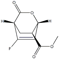 2-Oxabicyclo[2.2.2]oct-7-ene-6-carboxylicacid,8-fluoro-3-oxo-,methylester,(1R,4R,6R)-rel-(9CI) Struktur