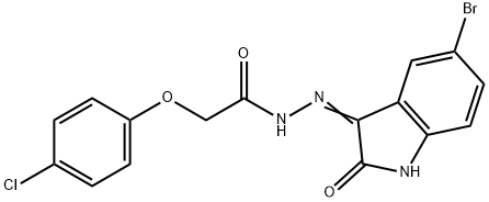 (E)-N-(5-bromo-2-oxoindolin-3-ylidene)-2-(4-chlorophenoxy)acetohydrazide,84816-33-1,结构式