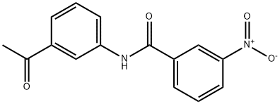 N-(3-acetylphenyl)-3-nitrobenzamide 化学構造式