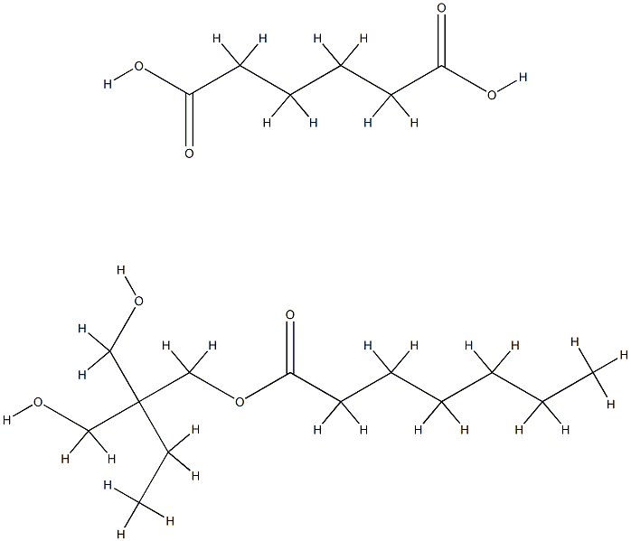 Hexanedioic acid, ester with 2-ethyl-2-(hydroxymethyl)-1,3-propanediol heptanoate Structure