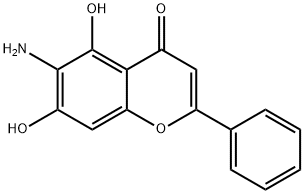 4H-1-Benzopyran-4-one,6-amino-5,7-dihydroxy-2-phenyl-(9CI) Struktur