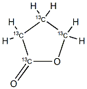 γ-Butyrolactone-13C4 Structure
