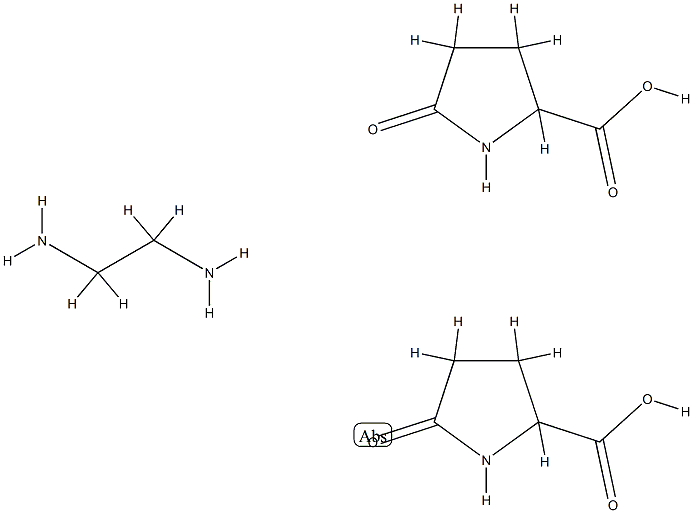 1,2-エタンジアミン·2[rac-(R*)-5-オキソピロリジン-2-カルボン酸] 化学構造式