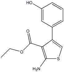 Ethyl-2-amino-4-(3-hydroxyphenyl)thiophene-3-carboxylate Structure