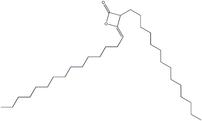 3-アルキル（C12～16）-4-アルキリデン（C13～17）オキセタン-2-オン 化学構造式