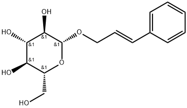 [(E)-3-フェニル-2-プロペニル]β-D-グルコピラノシド 化学構造式