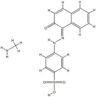 [4-[(2-羟基-1-萘基)偶氮]苯磺酸与甲胺]的化合物 结构式