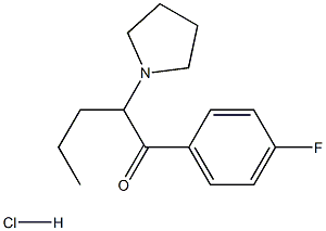 4-fluoro-α-Pyrrolidinopentiophenone (hydrochloride) 结构式