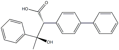 alpha-(1-Hydroxy-1-phenylethyl)-biphenylacetic acid, (R',R')-DL- 化学構造式
