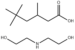 3,5,5-trimethylhexanoic acid, compound with 2,2'-iminodiethanol (1:1) 结构式