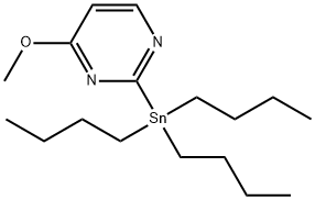 6-メトキシ-2-(トリブチルスタンニル)ピリミジン 化学構造式
