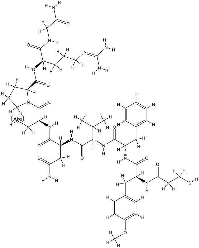 vasopressin, 1-deamino-(2-(O-methyl)Tyr)-4-Val-8-Arg- Structure