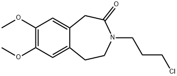 3-(3-氯丙基)-7,8-二甲氧基-1,3,4,5-四氢-2H-3-苯并氮杂卓-2-酮,85175-65-1,结构式