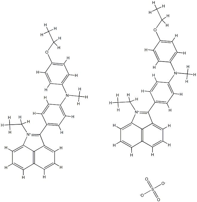 2-[4-[(4-ethoxyphenyl)methylamino]phenyl]-1-ethylbenz[cd]indolium sulphate (2:1) ,85187-79-7,结构式