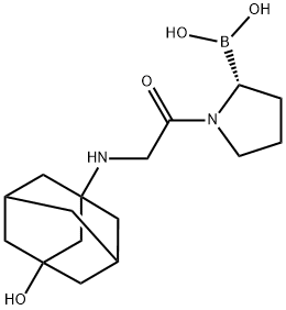 [(2R)-1-[[(3-羟基三环[3.3.1.13,7]癸烷-1-基)氨基]乙酰基]-2-吡咯烷基]硼酸, 852331-49-8, 结构式