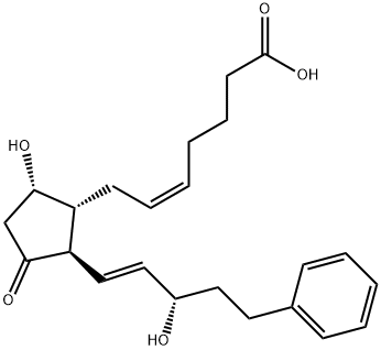 (Z)-7-[(1R)-5α-Hydroxy-2β-[(E,S)-3-hydroxy-5-phenyl-1-pentenyl]-3-oxocyclopentan-1α-yl]-5-heptenoic acid 结构式