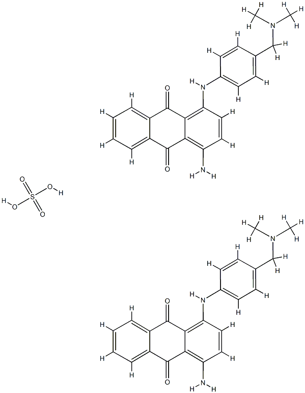 1-amino-4-[4-[(dimethylamino)methyl]anilino]anthraquinone, compound with sulphuric acid (2:1) Structure