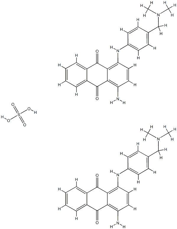 1-amino-4-[4-[(dimethylamino)methyl]anilino]anthraquinone, compound with sulphuric acid (2:1),85283-84-7,结构式