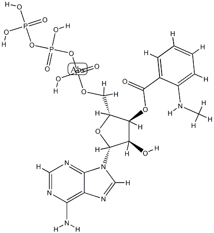 3'-O-(N-methylanthraniloyl) ATP 结构式