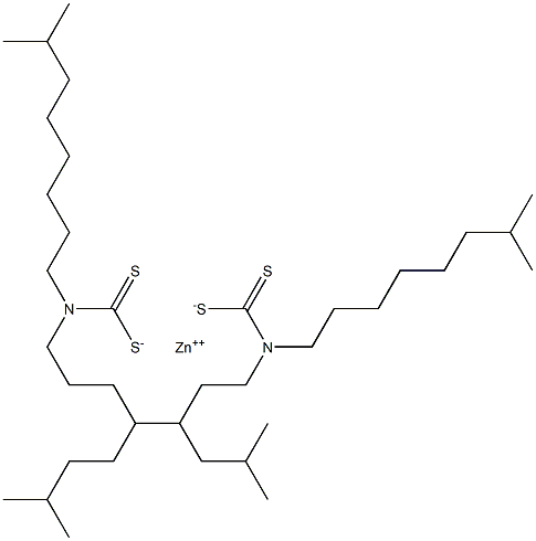 Zinc, bis(diisononylcarbamodithioato-S,S')- Structure