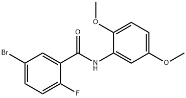 5-bromo-N-(2,5-dimethoxyphenyl)-2-fluorobenzamide Struktur