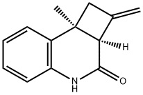 Cyclobuta[c]quinolin-3(1H)-one, 2,2a,4,8b-tetrahydro-2a,8b-dimethyl-2- methylene-, (2aR,8bR)- Struktur