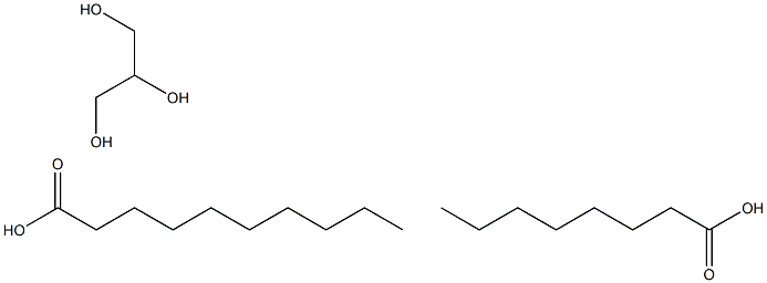 (カプリル酸/カプリン酸)グリセリズ 化学構造式