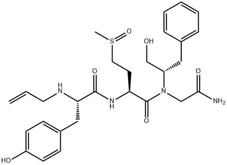 N-(2-Propenyl)-L-Tyr-4-(methylsulfinyl)-L-Abu-Gly-N-[(S)-1-hydroxymethyl-2-phenylethyl]-NH2 Struktur