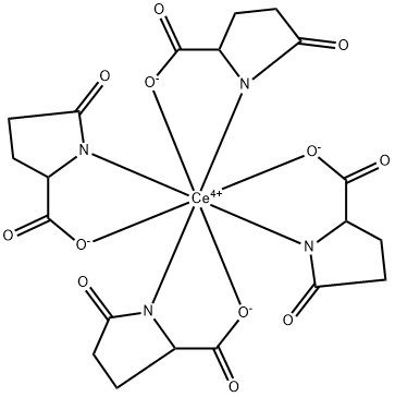 tetrakis(5-oxo-L-prolinato-N1,O2cerium Struktur